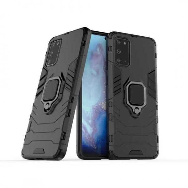 Samsung S20 FE Iskunkestävä suojus sormustelineellä ThinArmor Black