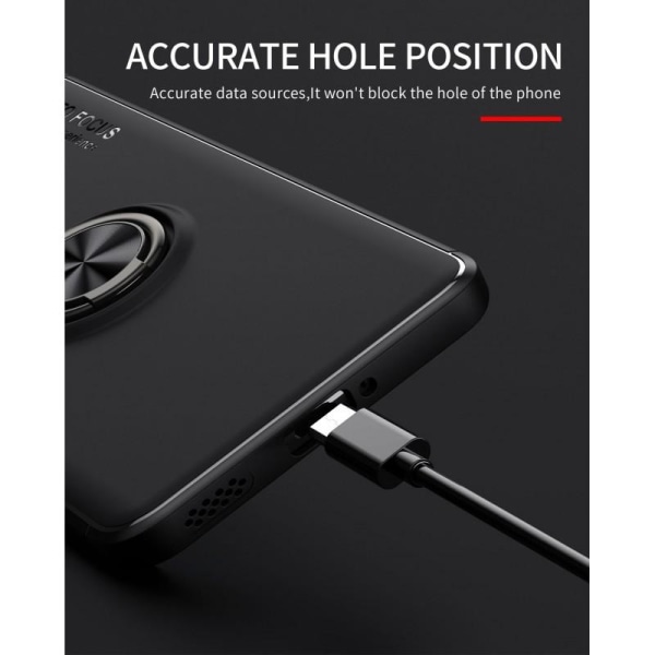 OnePlus 10 Pro Praktisk Stöttåligt Skal med Ringhållare V3 Svart