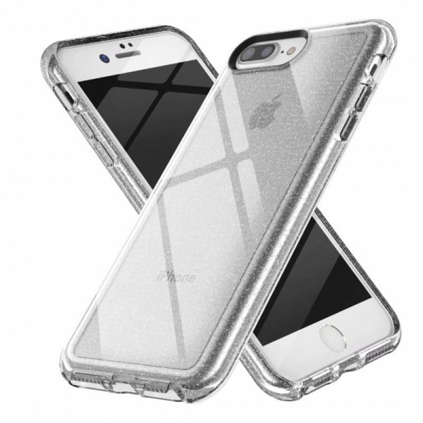 iPhone 7 Plus / 8 Plus Stötdämpande Mobilskal Gnistra Silver Silver