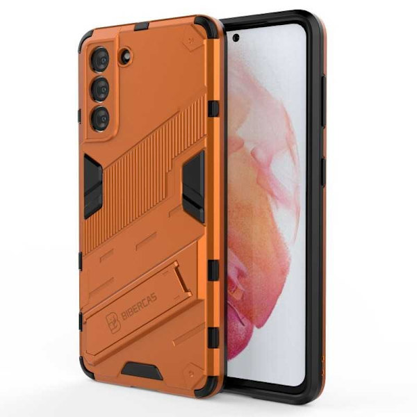 Samsung S21 Iskunkestävä kotelo jalustalla ThinArmor V2 Orange