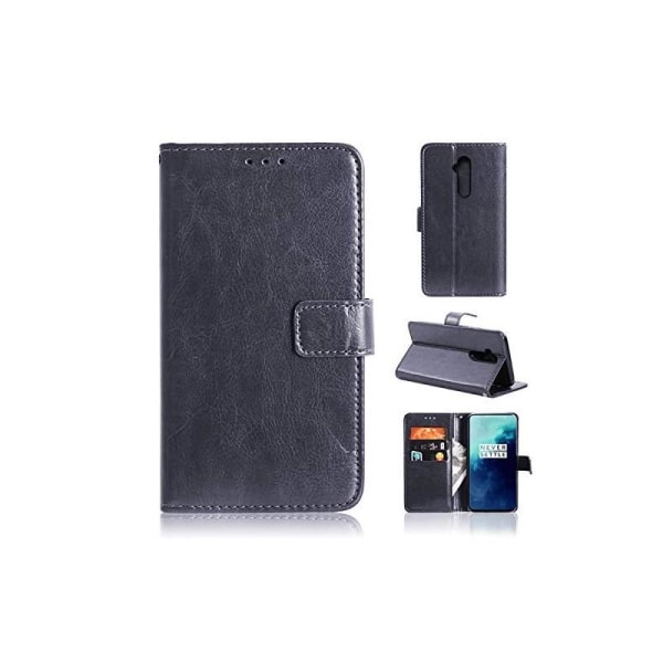 OnePlus 8 lommebokveske PU skinn 4-LOMMER Black
