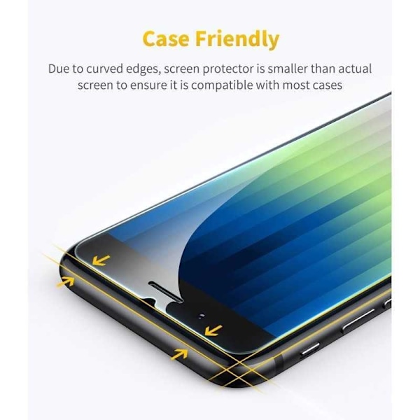 iPhone 7 Hærdet glas 0,26mm 2,5D 9H Transparent