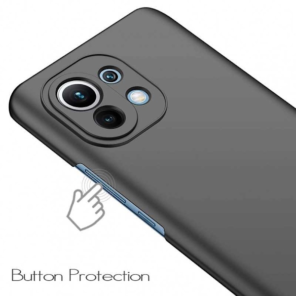 Xiaomi Mi 11 Lite Ultratunt Mattsvart Skal Basic V2 Svart