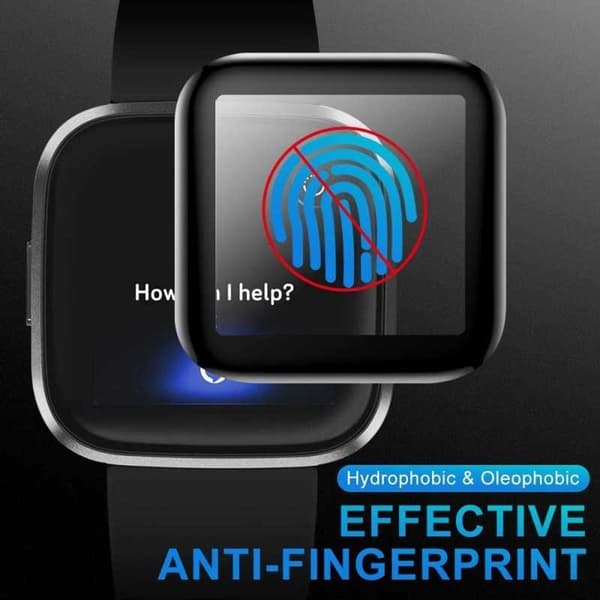 2-PACK Fitbit Sense FullFrame 3D Härdat Glas 0.2mm 9H Transparent