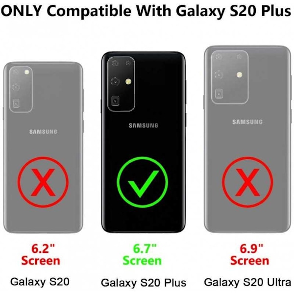 Samsung Galaxy S20 Plus iskunkestävä kotelo korttipaikalla Black