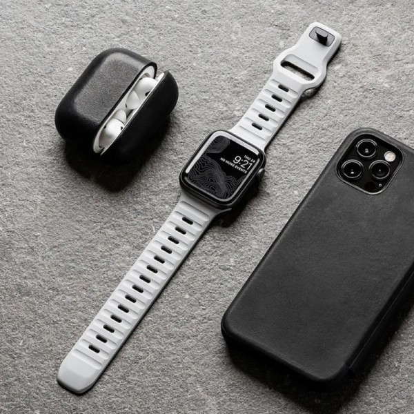 Apple Watch 42/44/45/49mm Slitstarkt Armband Titan's Grip - Svar