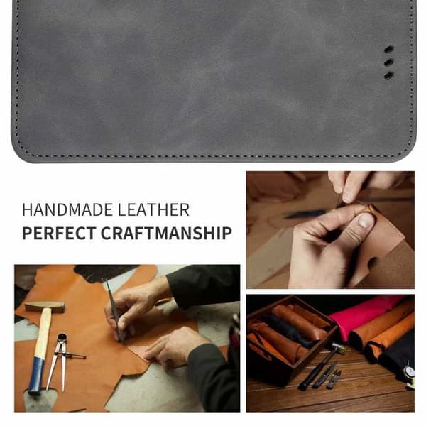 Samsung Galaxy S20 Plus Flip Case Korttilokero Suede Black