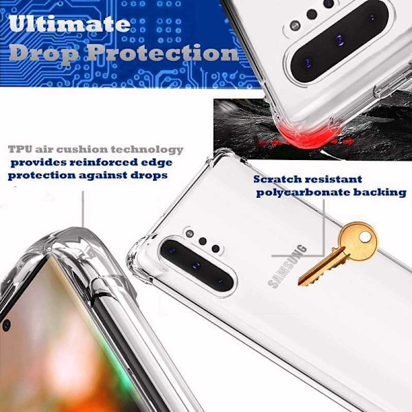 Samsung Note 10 Plus stødabsorberende silikone Shell Shockr Transparent