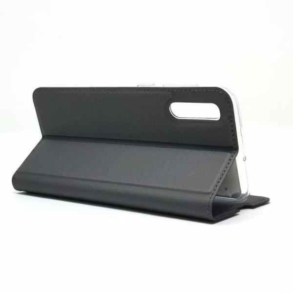 Samsung A50 Flip Case Skin Pro korttilokerolla (SM-A505FN/DS) Black
