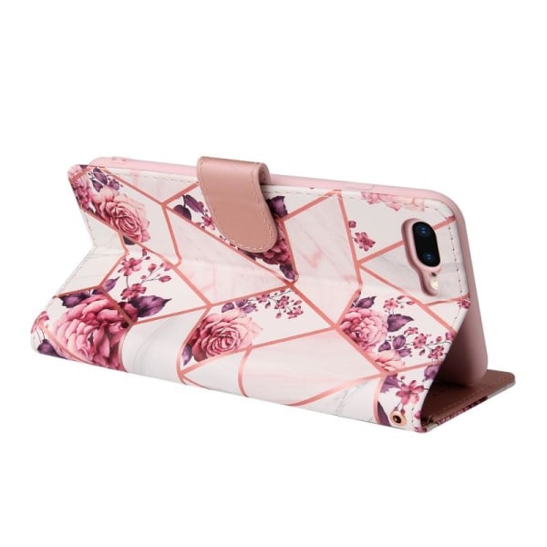 iPhone 7 Plus / 8 Plus Trendy Pung-etui Sparkle 4-KOMPARTMENT Pink