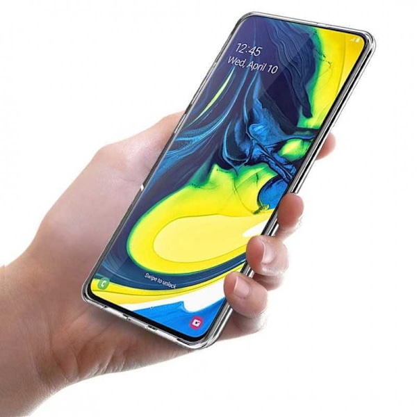 Samsung A80 stødabsorberende silikonecover Enkelt Transparent