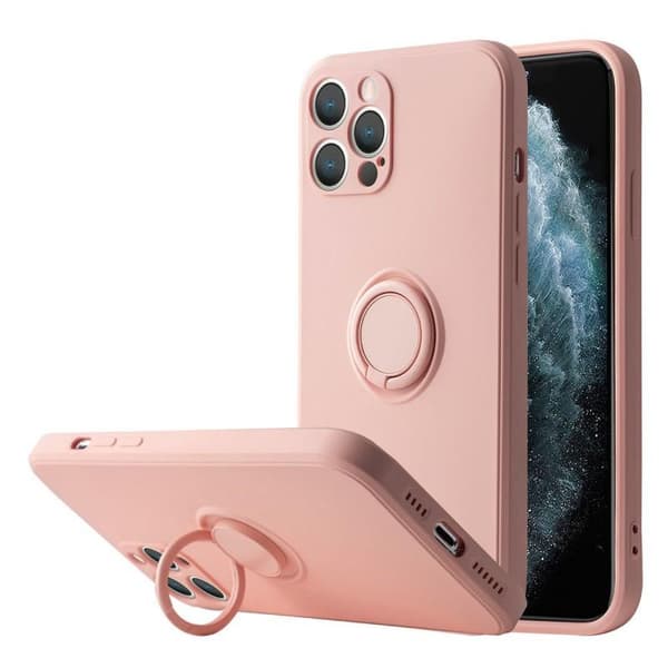 iPhone 15 Pro stødsikkert cover med ringholder CamShield Mörkgrön