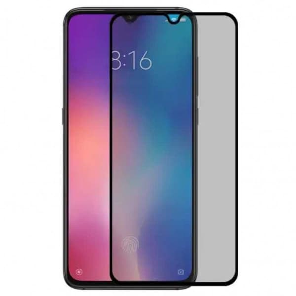 2-PACK Xiaomi Mi 9 Privacy Härdat glas 0.26mm 2.5D 9H Transparent