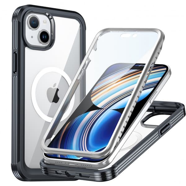 iPhone 15 Plus Heltäckande Magsafe Premium 3D Skal 3in1 ThreeSixty