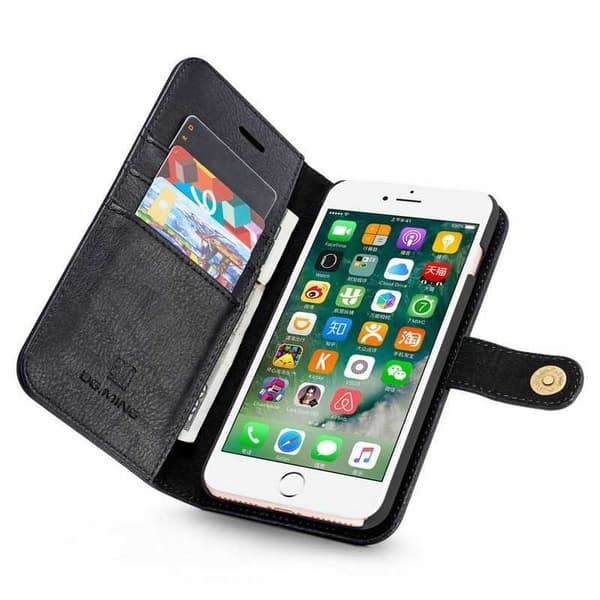 Mobilplånbok Magnetisk DG Ming iPhone 7 Plus Svart