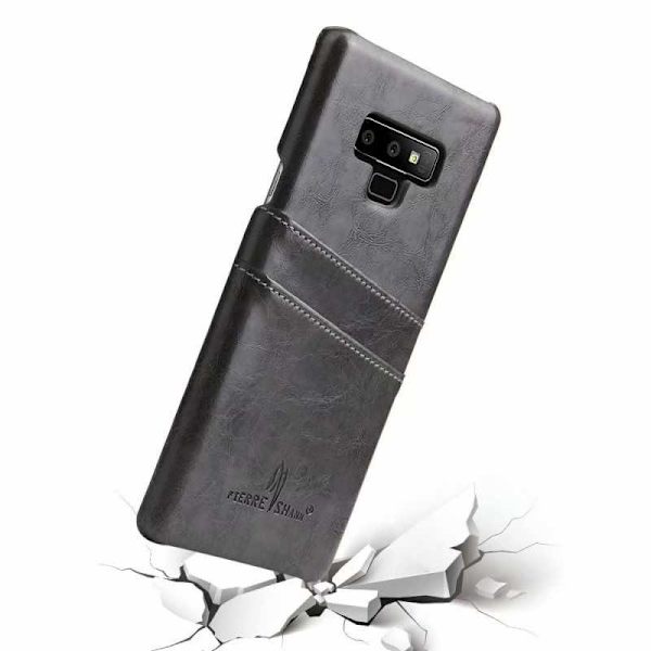 Samsung Note 9 stødabsorberende kortholder retro Black