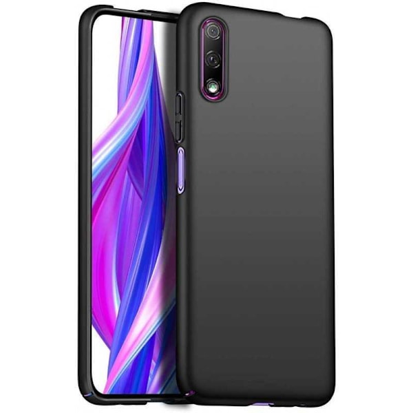 Huawei P Smart Pro kumipäällysteinen mattamusta Cover Basic V2 Black