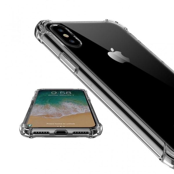 iPhone X Stødabsorberende Silikone Shell Shockr Transparent