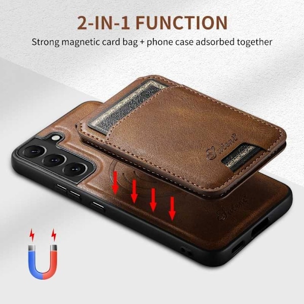 Suteni™ 2in1 Magsafe etui med kortholder Samsung S24 Plus - Svart Black