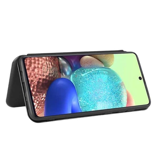 Samsung A71 Flipfodral Kortfack CarbonDreams Svart