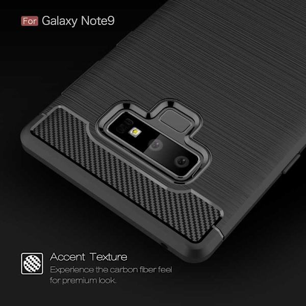 Samsung Note 9 Shock Resistant Shock Absorbing Shell SlimCarbon Svart