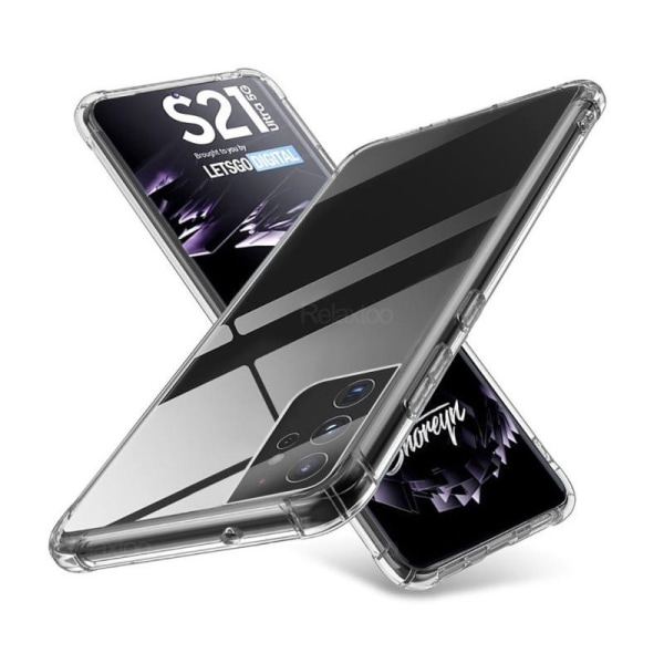 Samsung S21 iskuja vaimentava silikonikotelo Shockr Transparent