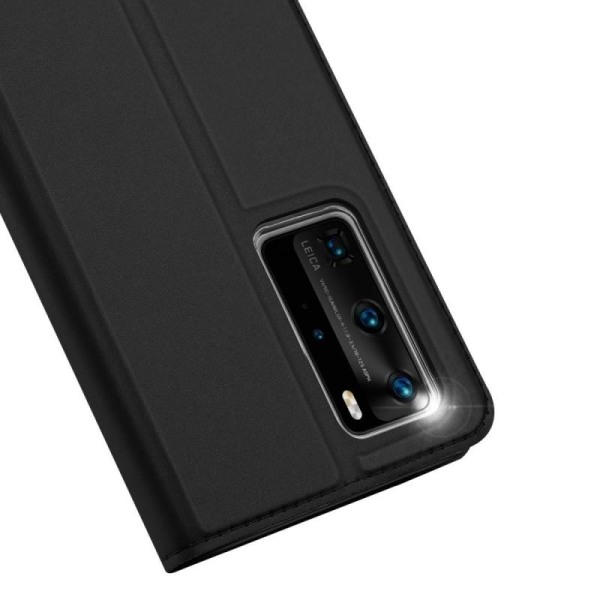 Huawei P40 PRO Flip Case Smooth -korttipaikka Black