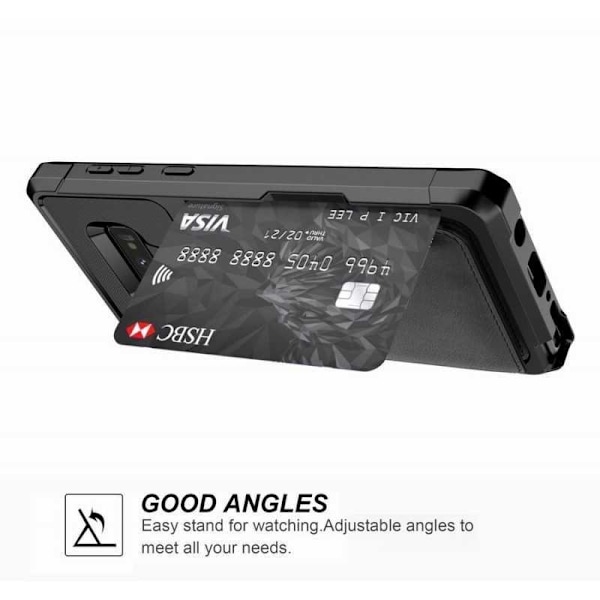 Samsung Note 9 Iskunkestävä Premium Cover 4-TACK Solid V3 Svart