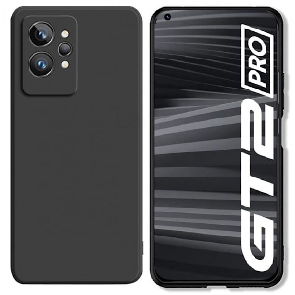 Realme GT 2 / GT Neo 2 Ultratunn Gummibelagd Mattsvart Skal Basic V2 Svart