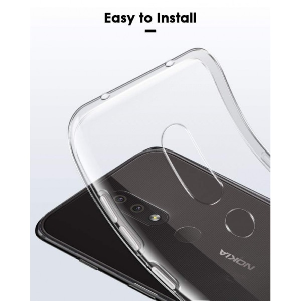 Yksinkertainen Nokia 4.2 -iskuja vaimentava silikonikuori Transparent