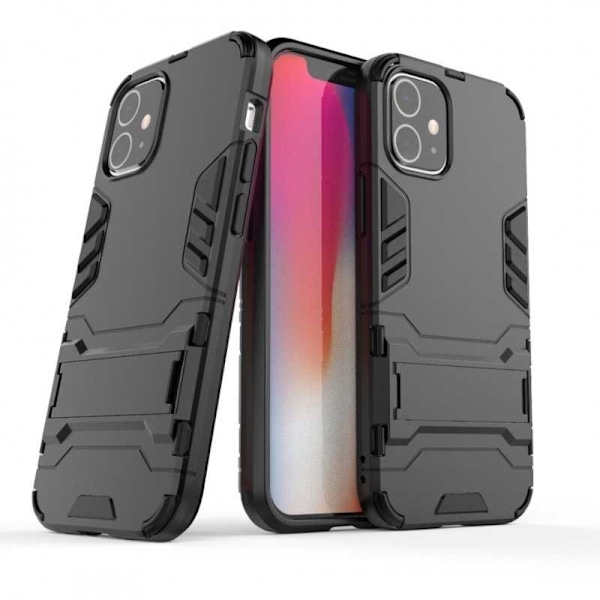 iPhone 12 Mini iskunkestävä kotelo jalustalla ThinArmor Black