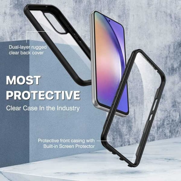 Samsung A14 5G/4G Heltäckande Premium 3D Skal ThreeSixty Transparent