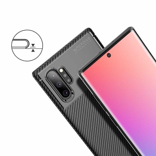 Samsung Note 10 Stöttåligt Skal FullCarbon V4 Svart