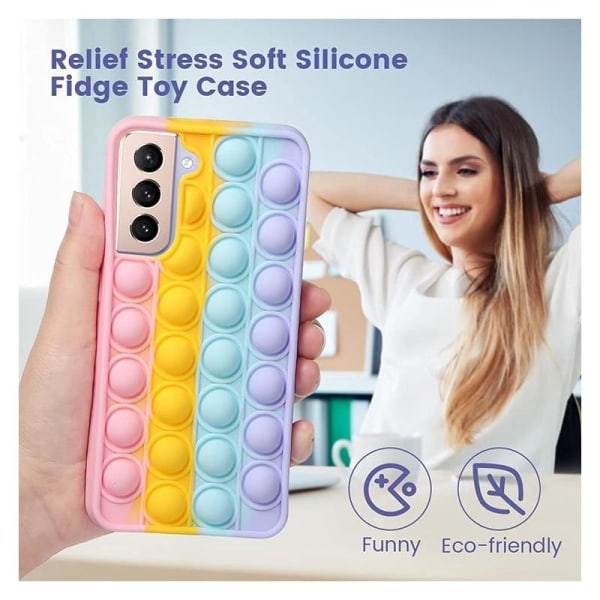 Samsung S21 Ultra Protective Case Fidget Toy Pop-It V2 Multicolor