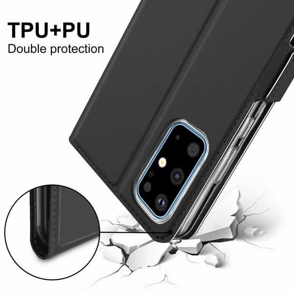 Samsung S20 Flip Case Smooth -korttipaikka Black