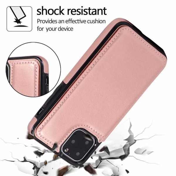 iPhone 11 Iskunkestävä suojakotelo, 3-paikkainen Flippr Rosenguld