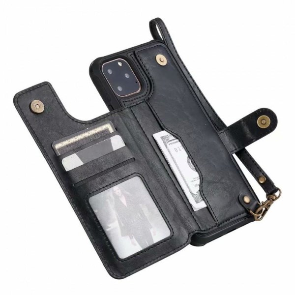 iPhone 11 Pro Max Multifunktionell Korthållare 5-FACK Winston Svart
