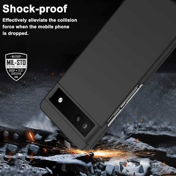 Google Pixel 7 Ultra-ohut kumipinnoitettu Mattavärinen Basic V2 Black