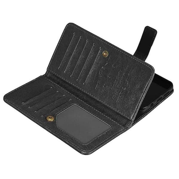 P10 Lite Praktisk Plånboksfodral med 11-Fack Array Svart