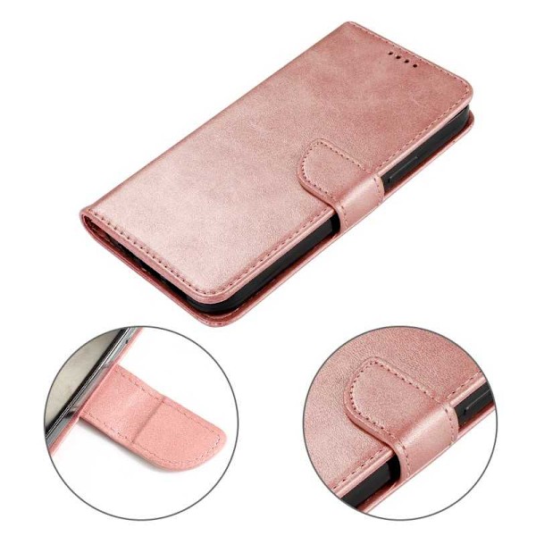 Samsung S24 Ultra Pung Etui PU Læder 4 RUMMER - Rose guld