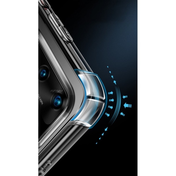 Huawei P40 Pro iskuja vaimentava silikonikotelo Shockr Transparent