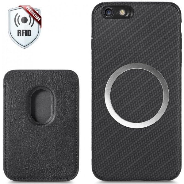 Støtsikkert Skall med Magnetkortholder Magsafe RFID for iPhone 6 Black
