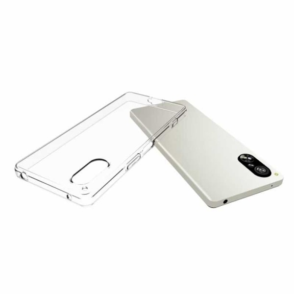 Xperia 5 V Stöttåligt Genomskinligt Skal Simple