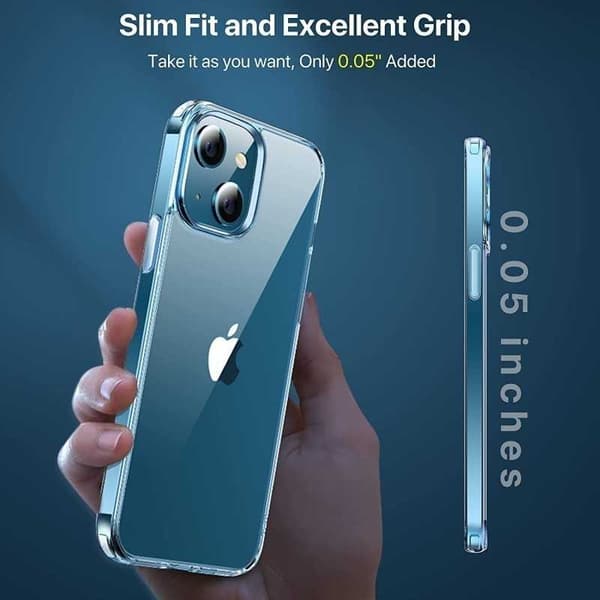 iPhone 14 iskuja vaimentava silikonikotelo Simple Transparent