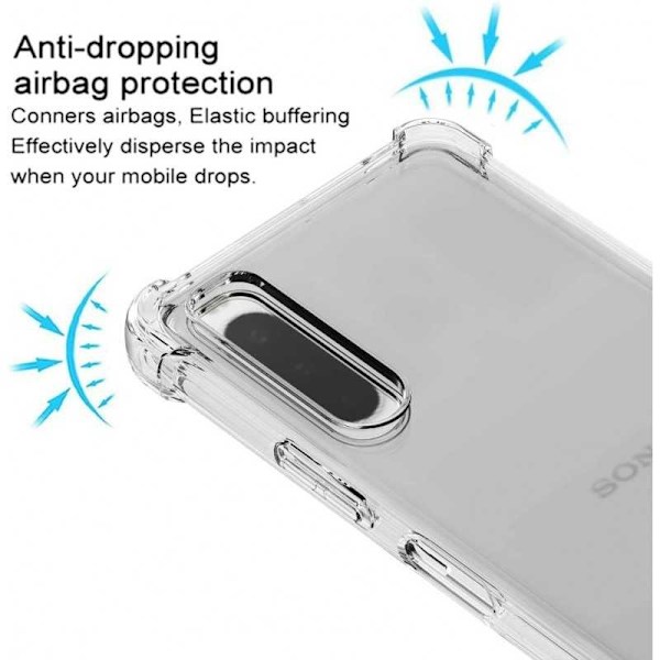 Xperia 10 V stødabsorberende silikonetui Shockr Transparent