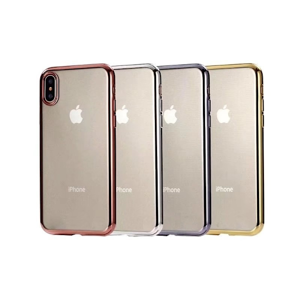 iPhone XS Max stødabsorberende gummicover Silver