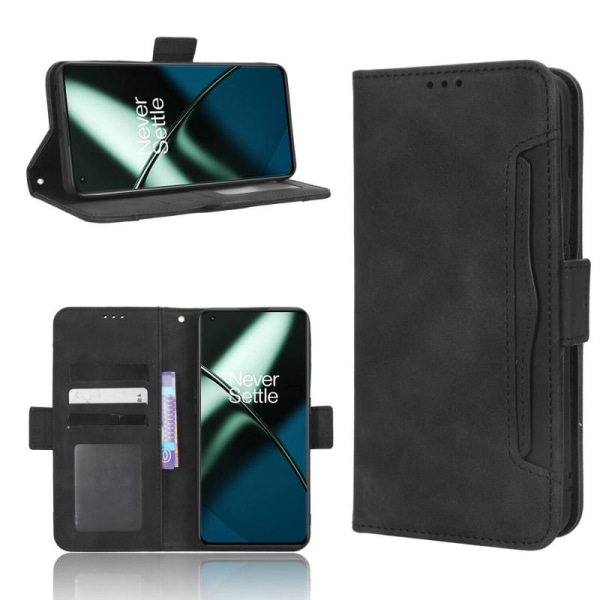 OnePlus 11 tegnebog etui PU læder 6-LOMMES Winston V3 Black