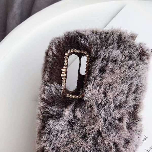 Huawei P30 Pro Cuddly & Fluffy Cover Fluff Black