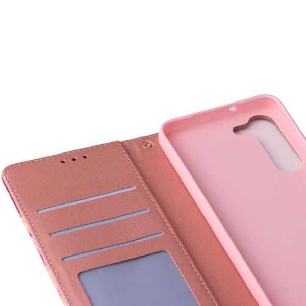 Samsung S23 Trendy pung-etui Sparkle 4-FACK Pink