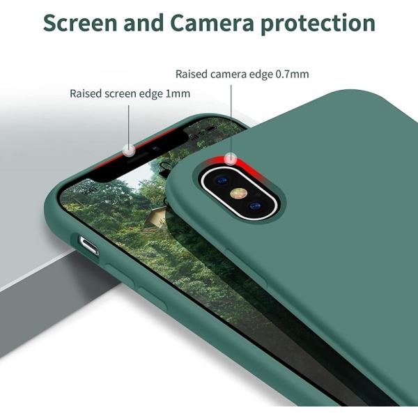 Gummibelagt Stöttåligt Skal iPhone X / XS - Grön